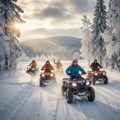 Синий трактор для детей! А также весёлые прогулки на питбайках, квадроциклах и скутерах от «Квадро Мото» со скидками 50%!