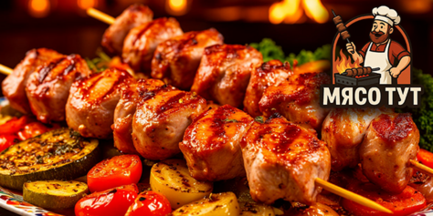 Аппетитный шашлык и блюда на мангале в кафе «МЯСО ТУТ» со скидкой до 50%: вкусно, сочно, выгодно!